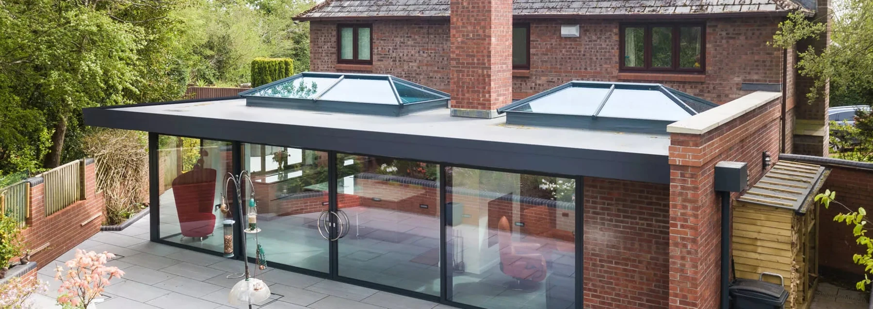 Garden room roof and glazing — JC Style Drives website photograph