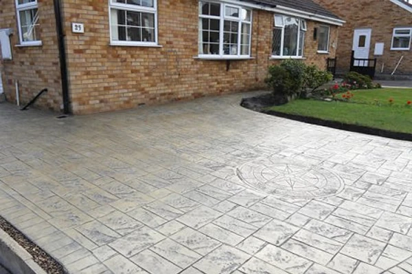 Pattern-imprinted concrete driveway · 1 — JC Style Drives website photograph