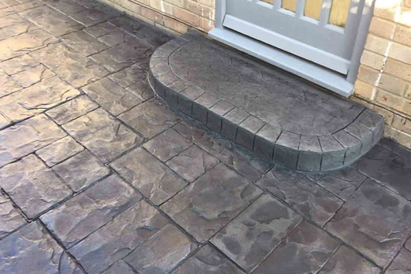 Pattern-imprinted concrete driveway · 6 — JC Style Drives website photograph